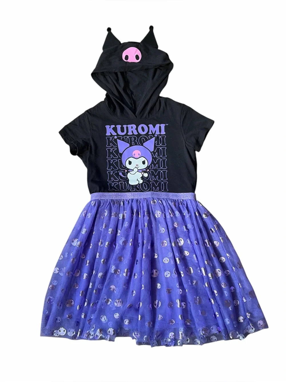 Sanrio Kuromi Short Sleeve Dress Size Girls Large